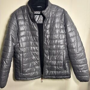 Nautica Men's Metallic Gray Puffer Jacket